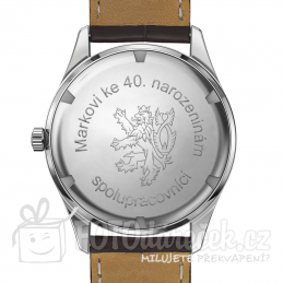 Gravírování dýnka do půlkruhu s logem - Arial