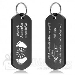 Vojenská ID známka černá dog tag klíčenka gravírování rytí levně rychle Brno osobní odběr chirurgická ocel 316L