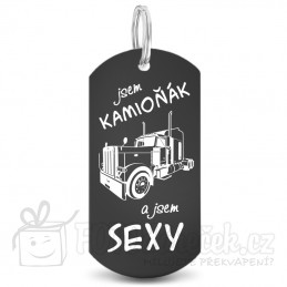 Vojenská ID známka černá dog tag klíčenka gravírování rytí levně rychle Brno osobní odběr chirurgická ocel 316L